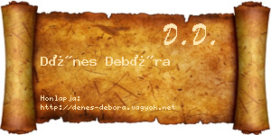 Dénes Debóra névjegykártya
